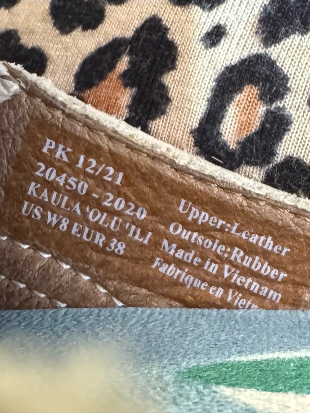 OluKai Beige Slip-On Laser-Cut Espadrille with Colorful Insole - Picture 6 of 7